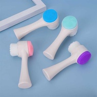 Double-Headed Face Wash Brush Soft Hair Face Wash Brush Silicone Face Wash Instrument Non-Electric F