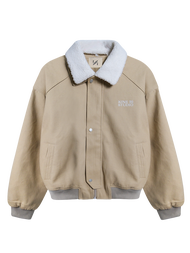 KINS 19 STUDIO | KINS Fleece-Collar Jacket เสื้อแจ็คเก็ตโค้ทกันหนาว [KN327]