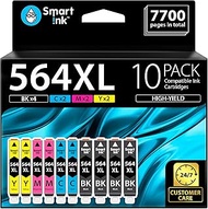 Smart Ink Compatible Ink Cartridge Replacement for HP 564 XL 564XL High Yield 10 Combo Pack (4 Black