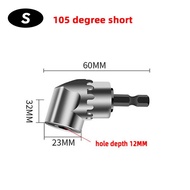 Adapter Kepala Mata Obeng L Shape Screwdriver Extention Shaft Hex Bor Sambungan Mata Obeng Sudut 105