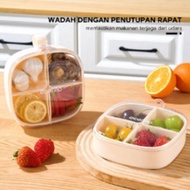 KOTAK MAKAN ECENTIO 4 GRID A25702 | Kotak Makan Ecentio 4 Grid A25702 Penyimpanan Makanan Multifungs