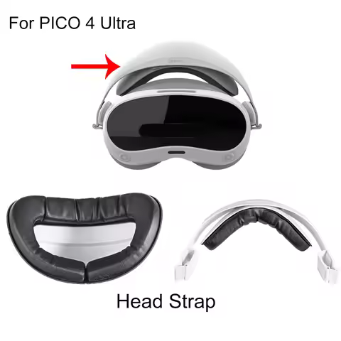For PICO 4 Ultra VR Headrest Cushion Forehead Support Game VR Glasses 2-in-1 Head Strap for PICO4 Ul