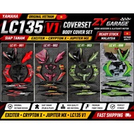 Yamaha LC135 V1 Original Vietnam Coverset Body Cover Set Siap Tanam Exciter Crypton X Jupiter MX Fai