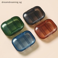 # BIG SALE # Portable Mini Medicine Box Medicine Box 3 Grid Pill Storage And Distribution Box .