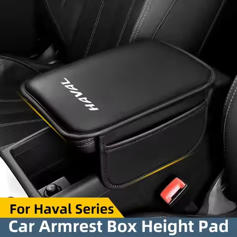 Car Armrest Box Pad Leather Cushion Storage Pocket Elbow Height Support Styling For Haval M1 M2 M4 H