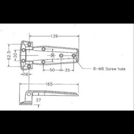 Hinges ZENIT YF-102 (6") - 1 SET C Storage Door Hinge/ - C Room - Chiller - Freezer Ready to Ship