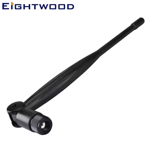 Eightwood 2pcs 5dbi 2.4GHz Dual Band Omni Wifi Receiver Antenna RP-SMA Connector for Router Linksys 