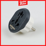 Universal Travel Adapter Plug AU US UK to EU Plug 16A - Black - Socket Plug