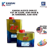 Kansai Alesco Shin EZ V2T 2K Clear Medium Dry, A381-0038, 1Liter & 2K Hardener, A381-0018, 0.5Liter