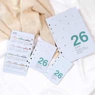 Fromthenon A5 A6 A7 A8 M5 Loose Leaf Notebook Planner Journal 2026 Calendar Cards Binding Accessorie
