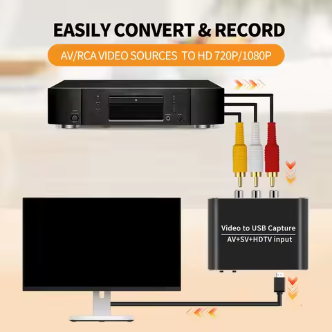 AV/S-VIDEO/HDMI-Compatible Video Capture Card Converter USB 3.0 Game Capture Card Video Recorder Gra