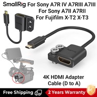 SmallRig สายอะแดปเตอร์ HDMI แบบบางพิเศษ สาย Micro HDMI 4K เป็นอะแดปเตอร์ HDMI (D ถึง A) สำหรับ Sony 