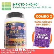 Phân bón NPK 0-40-40 +TE (100g) kích ra hoa sắc hoa đẹp lâu tàn tăng đậu trái nuôi trái cho hoa lan 