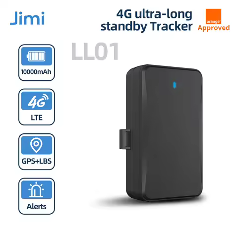 Jimi LL01 4G LTE Magnetic GPS Tracker With 10000mAh Battery IP65 Waterproof Real-Time Tracking Googl