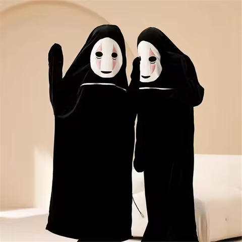 Couples Costume Robe Men's Faceless Halloween Cosplay Cute Kigurumi Sand Sculpture Women's Home Jump