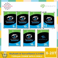 Seagate Skyhawk AI 8TB 10TB 12TB 14TB 16TB 18TB 20TB Surveillance Internal Hard Drive 3.5 HDD SATA 6Gb/s 256MB Cache for DVR NVR Security Camera System with Drive Health Management