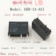 2021 High Quality 1pcs  OMRON G6D-1A-ASI relay G6D-1A normally open 4 feet 5VDC 12VDC 24VDC 5A relay