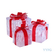 [YYF] New Style Christmas Valentine's Gift Box 3-Piece Set Folding Christmas Gift Box Luminous Valentine's Day Gift Box Christmas Lantern Gift Box
