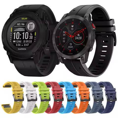 Quick Release Silicone Strap For Garmin Epix (Gen 2) Descent G1 Solar/Instinct 2/Forerunner 945 745/