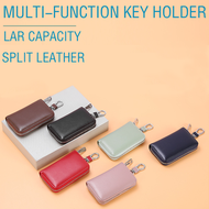 Zip With Card Slot Keychain Fashion Case Leather Key Holder
