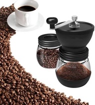 手動玻璃咖啡磨豆機 手搖研磨機 咖啡機 玻璃研磨機 咖啡工具 Manual Coffee Grinder Glass Body Adjustable Ceramic Hand Crank Mill Grinds Beans Ceramic Hand Grinder