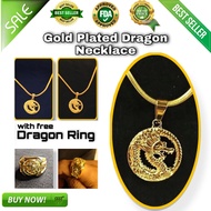 ORIGINAL 18K GOLD PLATED DRAGON NECKLACE with FREE DRAGON RING