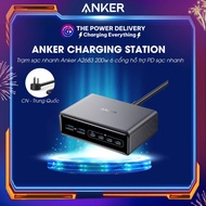 Trạm sạc nhanh Anker Prime 200w GaN 6 cổng mã A2683 hỗ trợ PD sạc nhanh 100W tối đa dòng sạc tối ưu