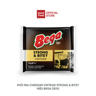 Phô Mai Cheddar Strong & Bitey Vintage Hiệu Bega 250g - 1 khối