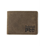 Timberland PRO Men's Leather RFID Wallet with Removable Flip Pocket Card Carrier