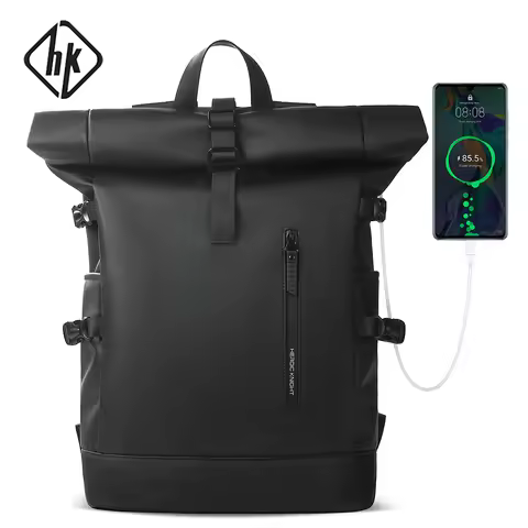 HK Expandable Travel Backpack Men Large Capacity Waterproof 15.6” Laptop Bag Hiking Rucksack Cycling