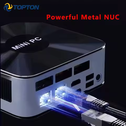 Topton Metal Nuc Gaming Mini PC Intel i7 1365U ES 10 Cores Thunderbolt 4 2*2.5G LAN 2*DDR5 Firewall 