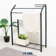 GANTUNGAN Informa 75x26x94 cm Indoor Towel Drying Rack 205 - Dark Brown Aesthetic Standing Towel Dry