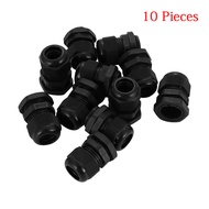 10 Pieces Nylon Cable Gland Kit, Waterproof IP68 Cable Gland Joints Adjustable Locknut, PG7 PG9 PG11