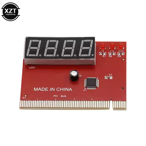 4-Digit Computer Motherboard Mini PCI LPC Debug Post Card Digital PCI LED Diagnostic Display Tester 