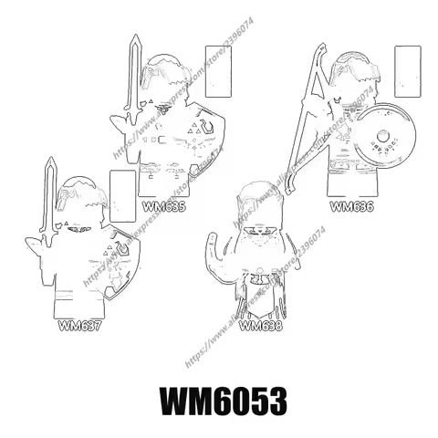 Single GAME models Action Figures accessories Building Blocks toys for children WM6503 WM635 WM636 W