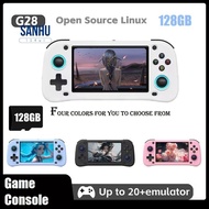 G28 Retro Handheld Video Game Console Linux Game Player 4.3 Inch HD Screen 128G Supports 20+ Emulato