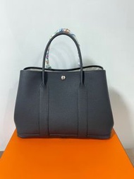 全新 2024 澳門專門店單 Hermes Garden Party B stamp 36 Black 愛馬仕 花園包B印刻 全皮 黑色皮 VEAU Negonda 89 NOIR handbag 手