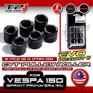 CVT Roller Set KOSO VESPA SPRINT PRIMAVERA 150 LX LT GTS EVO Weight 19 X 17MM 6PCS 13G Gram Slider R