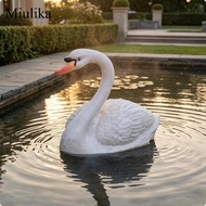 Miulika Buoyant Swan Sculpture Textured Buoyant Swan Ornament Feathered Hy1070-4