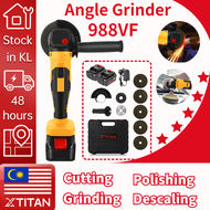 【Stock in KL】XTITAN Cordless Angle Grinder 988VF 12.0Ah Electric Angle Grinder Polisher Cordless Chainsaw Battery Polisher Grinding Metal Wood Cutter Power Tools Set
