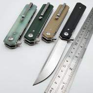 JSSQ Tactical Folding knife 9Cr18Mov Blade G10 Handle Pocket Camping