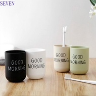 SEVEN Good Morning Cup for Beverages Travel Plastic Toothbrush Holder Storage Organizer Cup Drinking