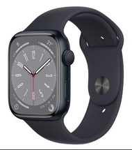 100% Brand New, Seal Pack, Apple Watch Series 8 GPS 45mm Midnight Aluminum Case with Midnight Sport Band - Regular