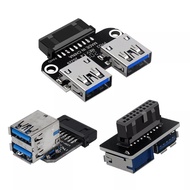 USB 19 Pin 20 Pin to Dual USB 3.0 for Motherboard PC Adapter Connector