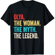 Men's cotton T-shirt Name Olya The Woman The Myth And The Legend T-Shirt Fast Shipping 4XL , 5XL , 6