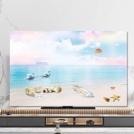 Seaside Beach Printing Dust Proof Cover,TV Screen Protector Cover Polyester Fabric For LCD LED,32-80 Inches TV Cover,Bedroom Living Room Soft Dust Cover(Size:40-43in(102x65cm),Color:B)