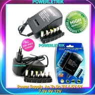 AC DC ADAPTER Multi Voltage Power Supply 3V 4.5V 6V 7.5V 9V 12V wall charger with 6 plugue power ada