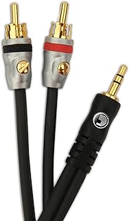D'Addario Stereo Cable - Audio Cable - Dual RCA to Stereo Mini Cable - 5 Feet/1.52 Meters - 1 Pack
