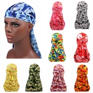 Unisex Camouflage Headwear Pirate Cap Hat Long Tail Bandana Turban Durag *CS*