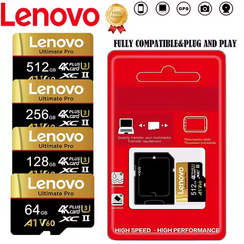 Lenovo Advanced TF Cards 512GB Micro TF SD SD Cards Memory Card 256GB A2 128GB 4K Advanced for Gamin